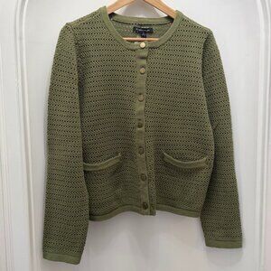 41 Hawthorn Women’s Crochet cropped carnigan. Button down sweater.